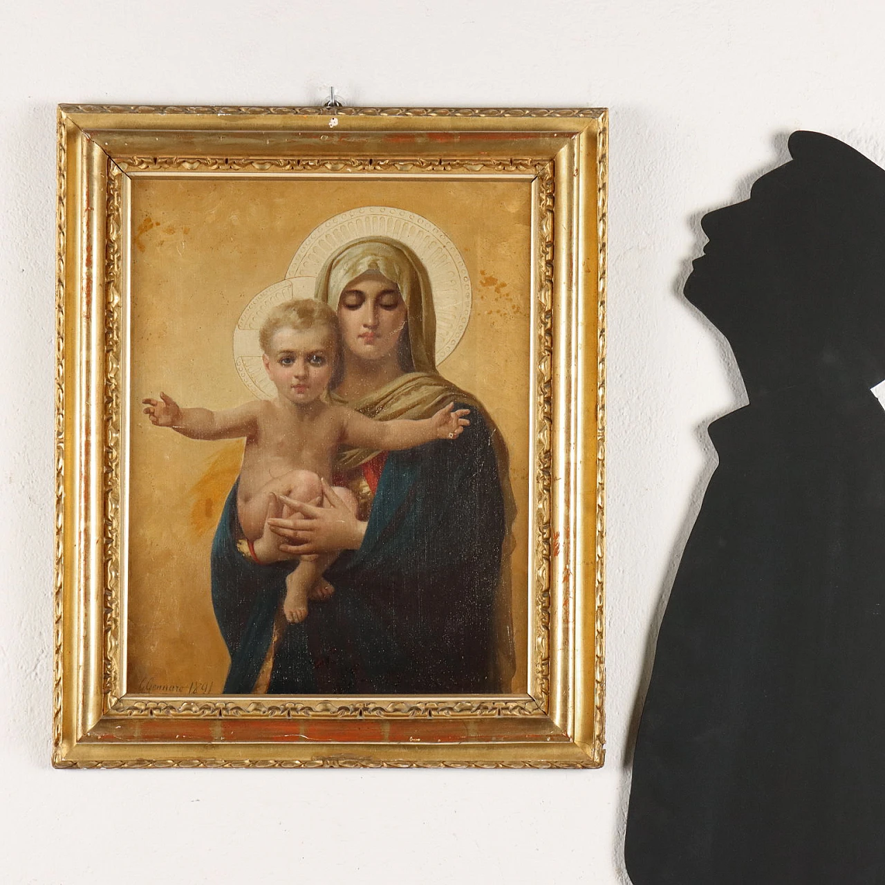 Giuseppe Gennaro, Madonna and Child, oil painting on canvas, 1891 3
