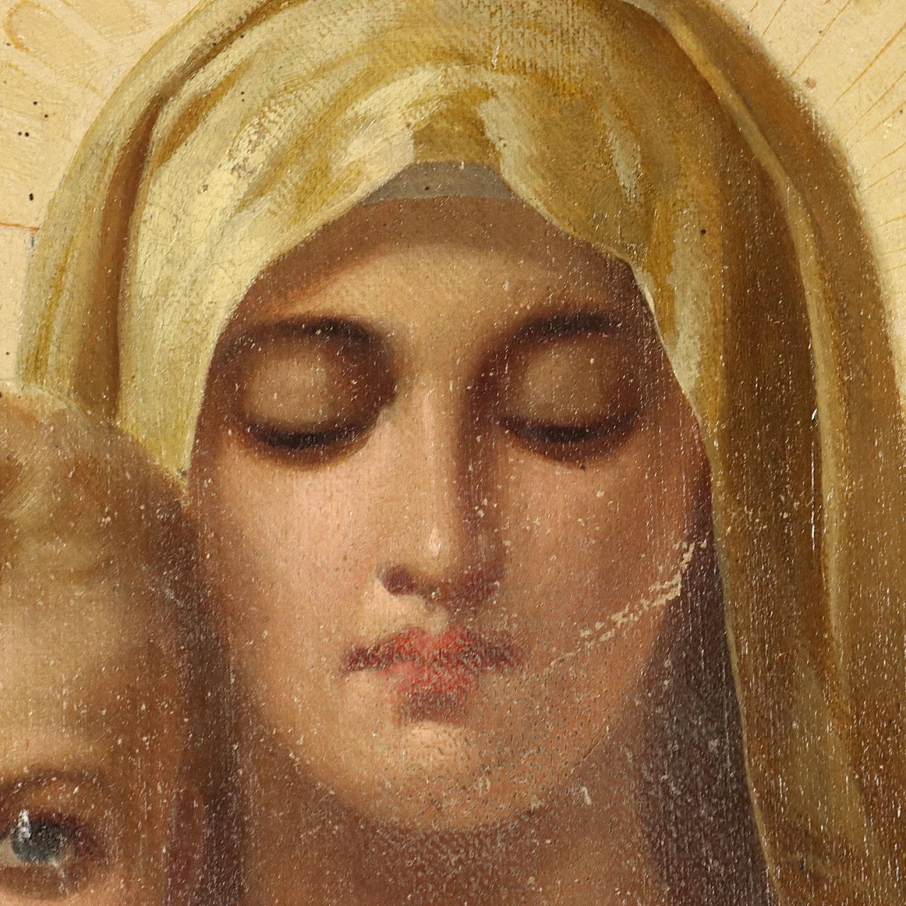 Giuseppe Gennaro, Madonna and Child, oil painting on canvas, 1891 4