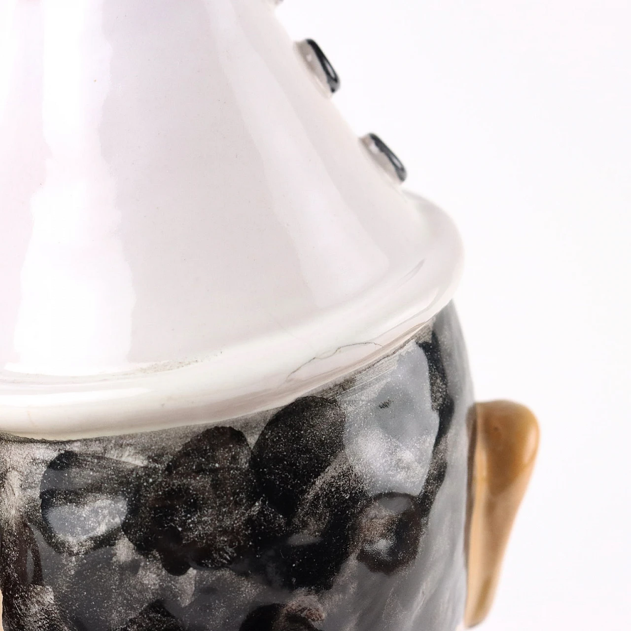 Servizio da liquore in ceramica con testa di Pierrot di Pucci Umbertide 7