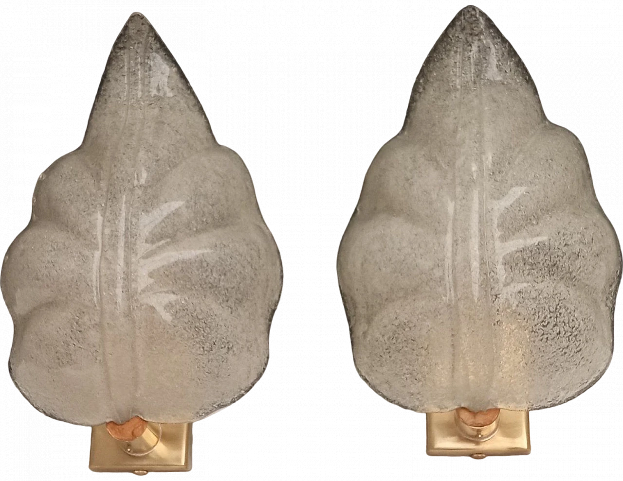 Coppia di lampade da parete in vetro di Murano, anni '40 10