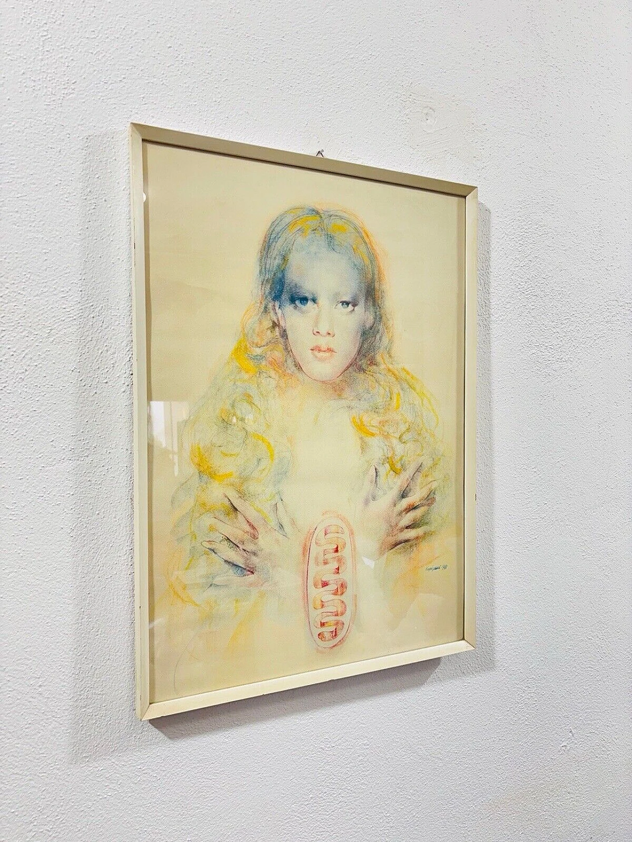 Renzo Vespignani, ragazza, dipinto a tecnica mista su cartoncino, 1991 5