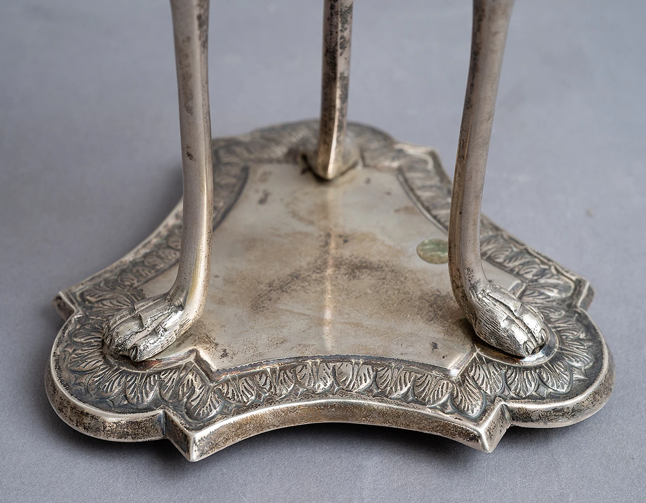 Coppa centrotavola Impero napoletana in argento, inizio '800 5