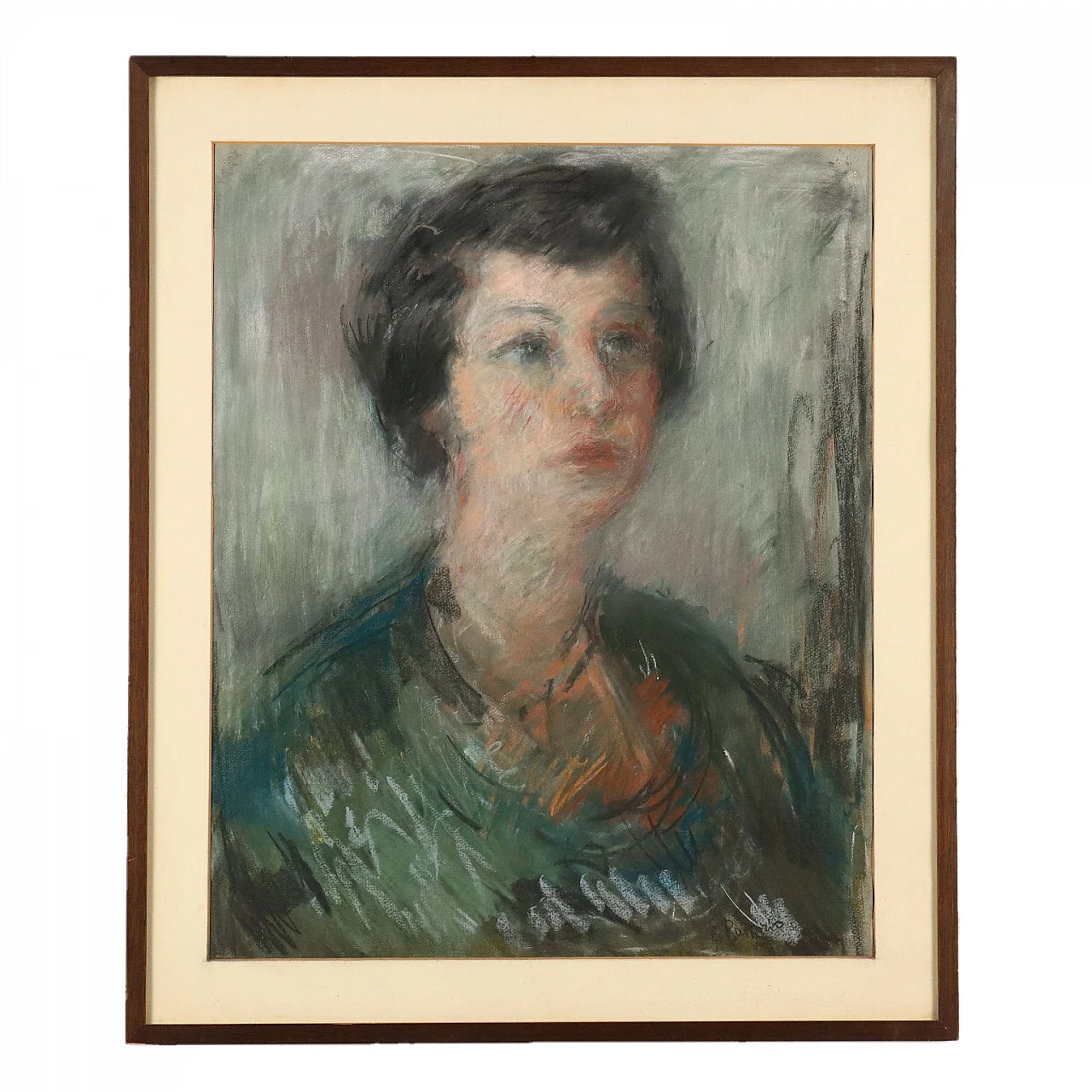 Ezio Pastorio, Ritratto femminile, tecnica mista su carta 1