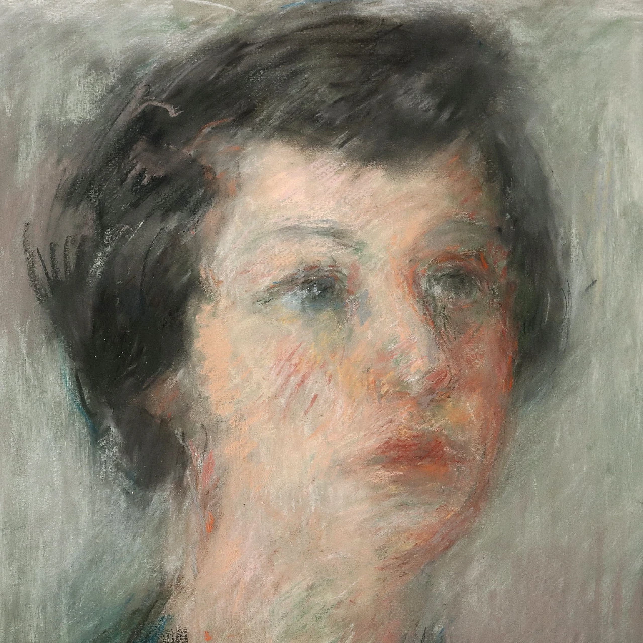 Ezio Pastorio, Ritratto femminile, tecnica mista su carta 3