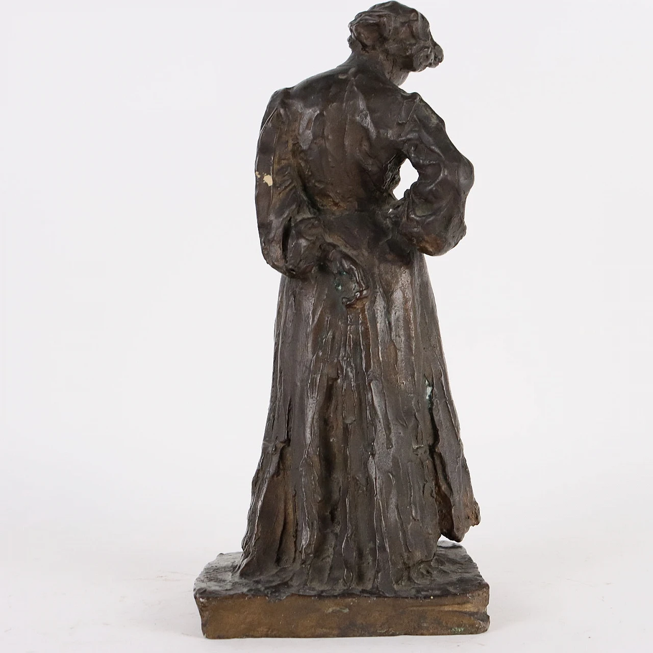 Francesco Pasanisi, female figure, bronze sculpture, early 20th century 6