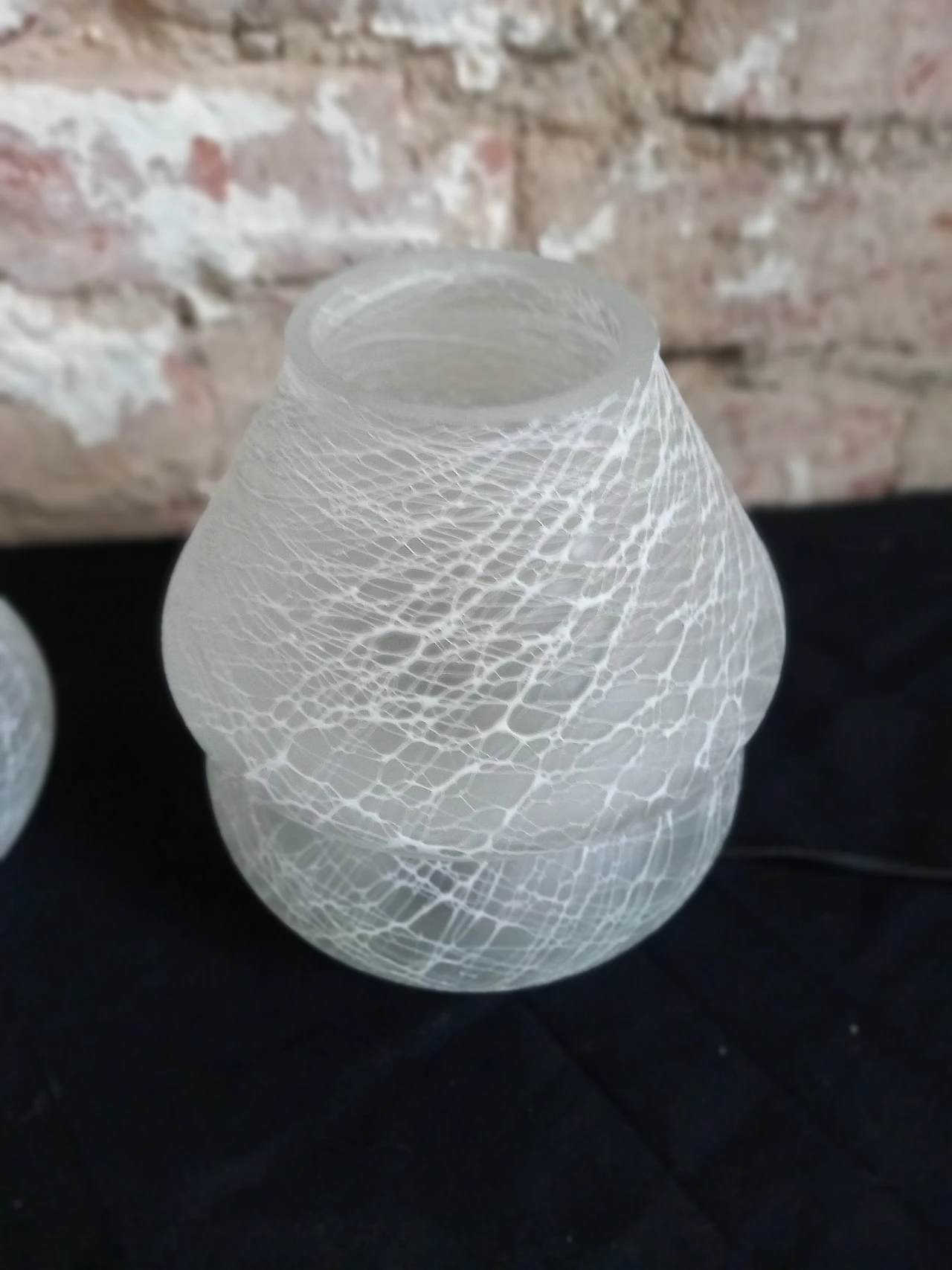 Coppia di abat jour in vetro di Zonca, anni '60 5