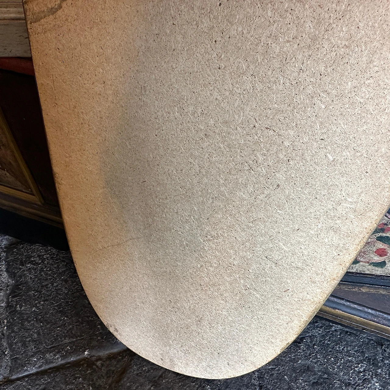 Specchio da parete in ottone massiccio nello stile di Ponti, anni '50 11