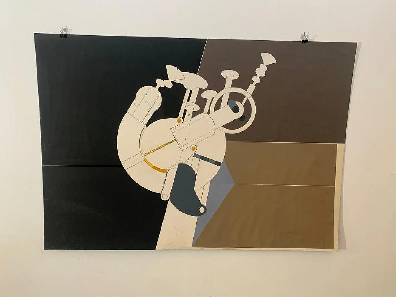 R. Volpini, Elemento per macchina spaziale, tecnica mista, anni '70 2