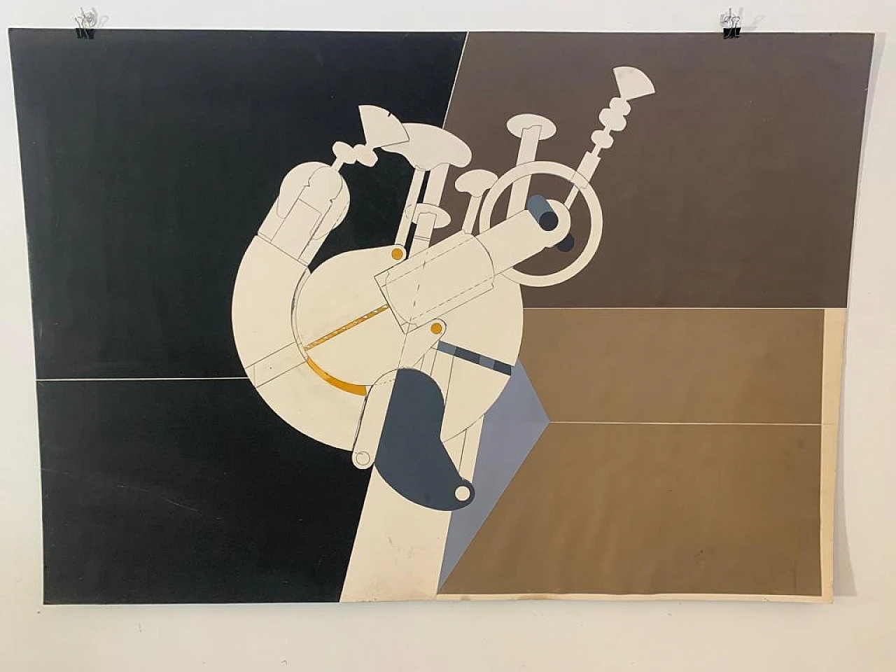 R. Volpini, Elemento per macchina spaziale, tecnica mista, anni '70 3