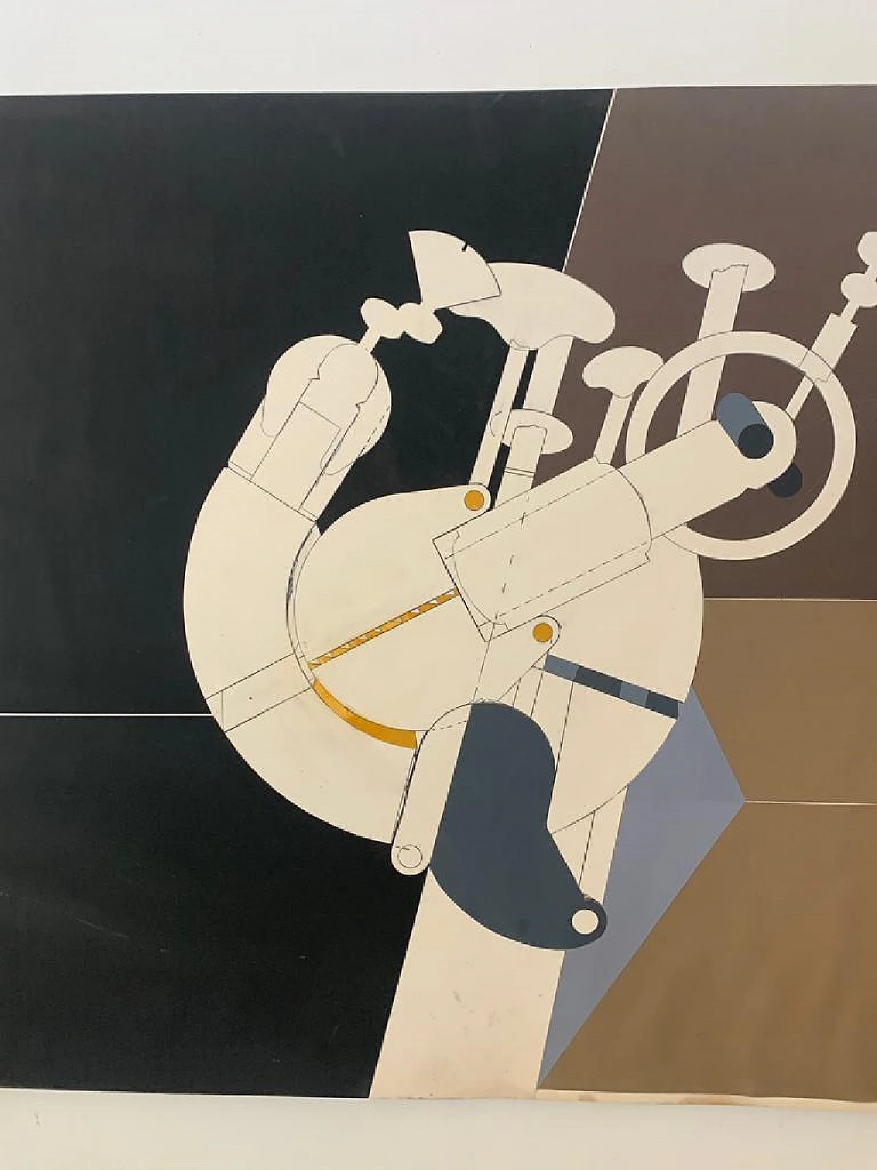 R. Volpini, Elemento per macchina spaziale, tecnica mista, anni '70 4