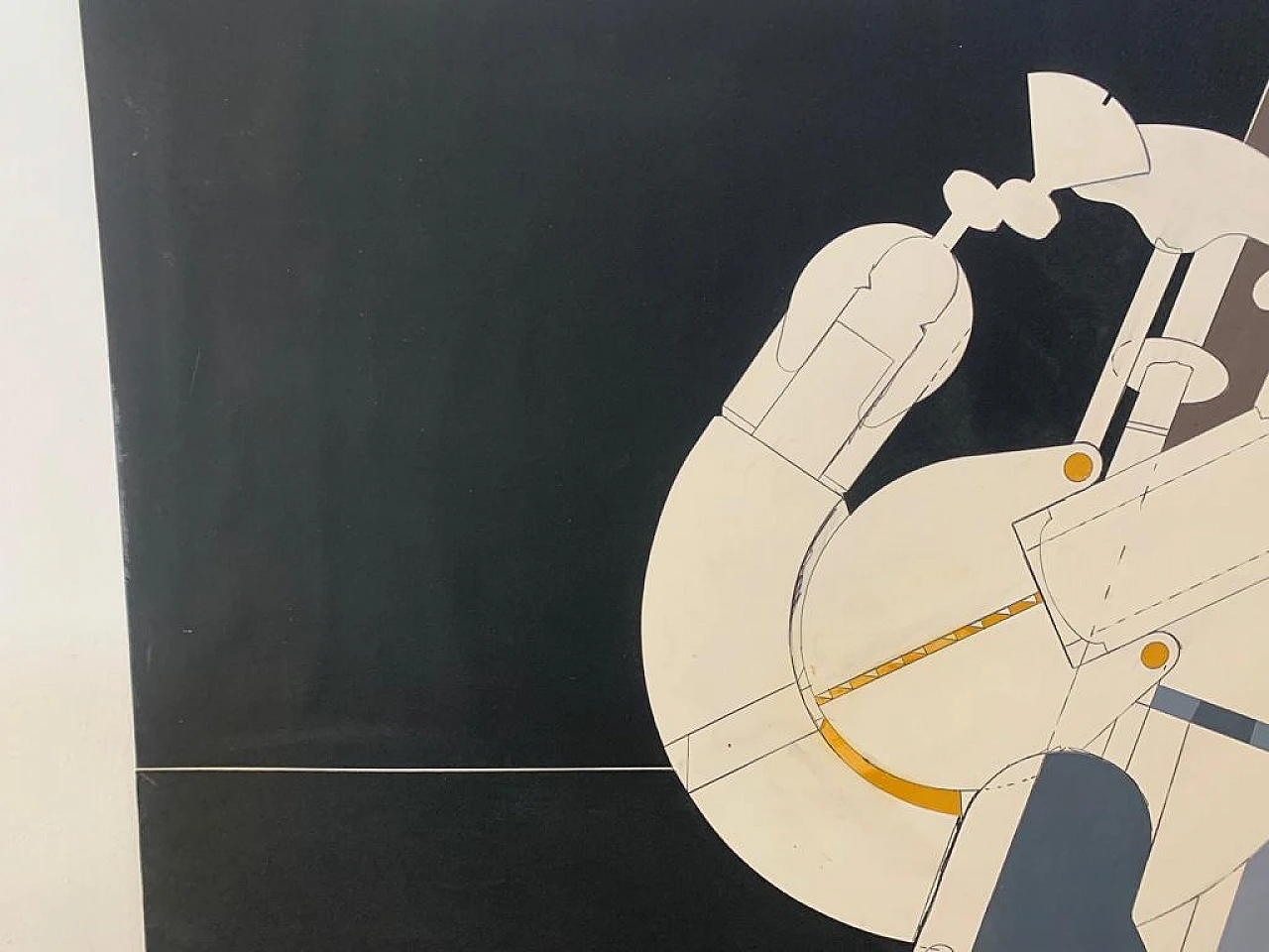 R. Volpini, Elemento per macchina spaziale, tecnica mista, anni '70 5