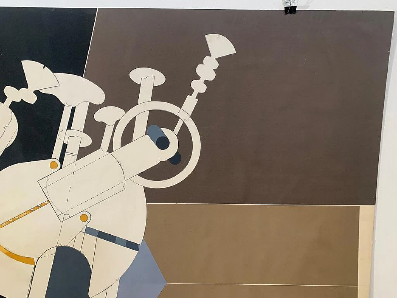 R. Volpini, Elemento per macchina spaziale, tecnica mista, anni '70 6