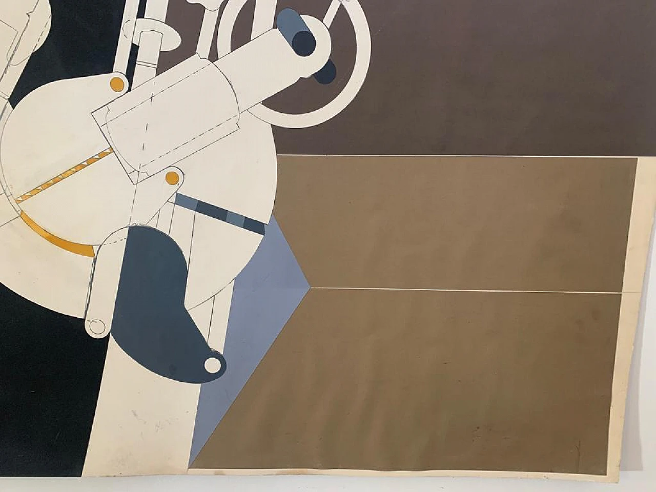 R. Volpini, Elemento per macchina spaziale, tecnica mista, anni '70 7