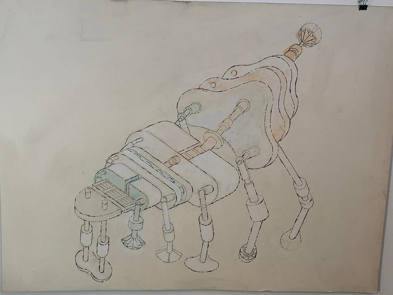 R. Volpini, Parte di macchina dei sogni venusiani, disegno, anni '70 3