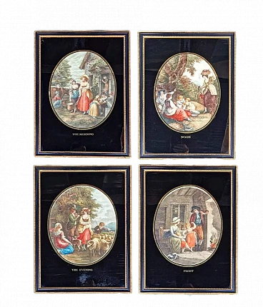 William J. Allingham, The Four Phases of the Day, engraving, 1920s