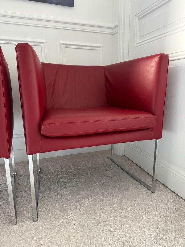 Pair of Solo leather armchairs by A. Citterio for B&B Italia | intOndo