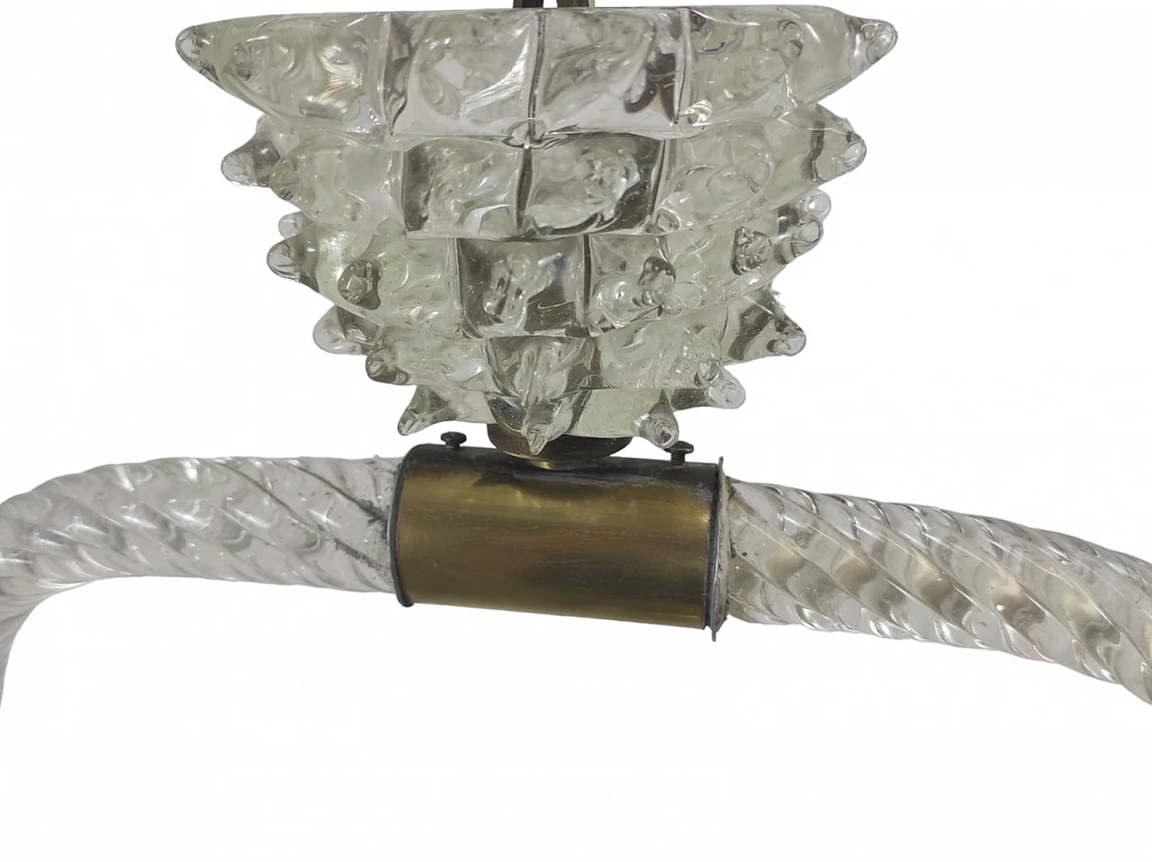 Lampada Art Deco in vetro di Murano, anni '30 4