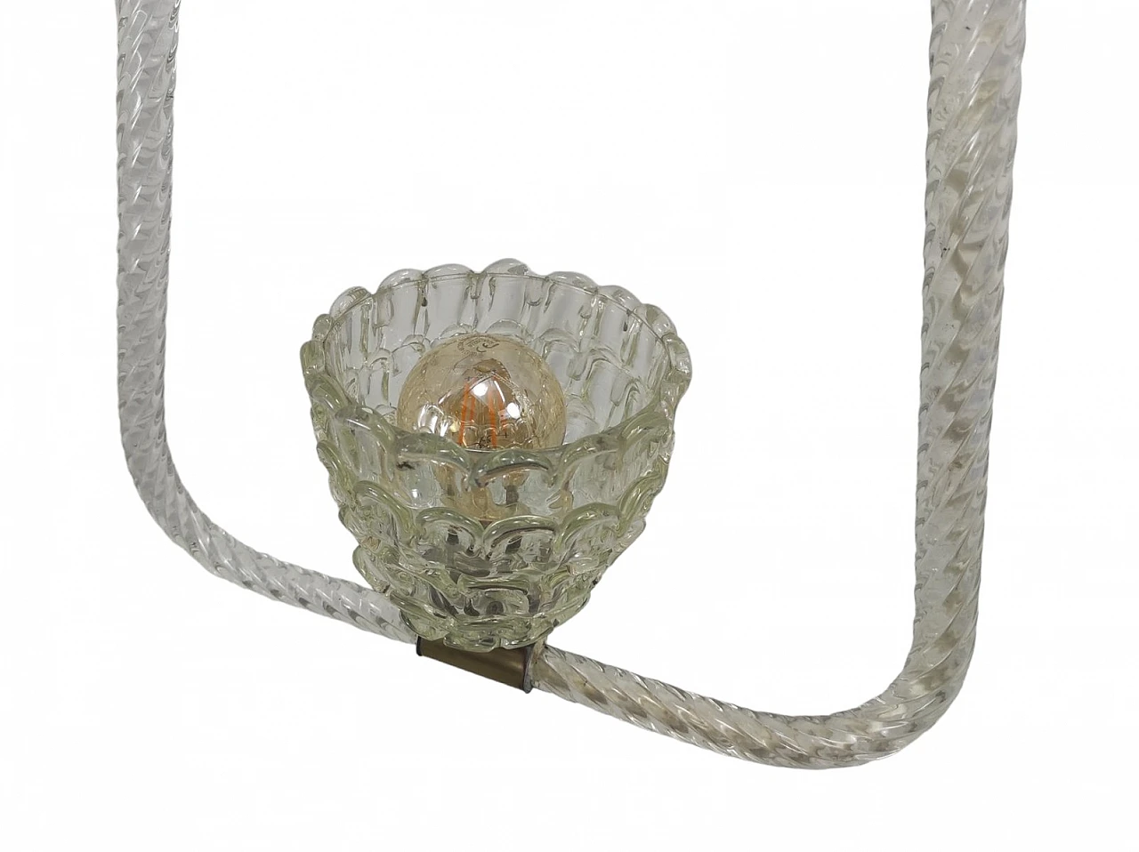 Lampada Art Deco in vetro di Murano, anni '30 7