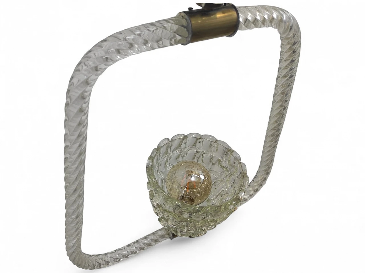 Lampada Art Deco in vetro di Murano, anni '30 11