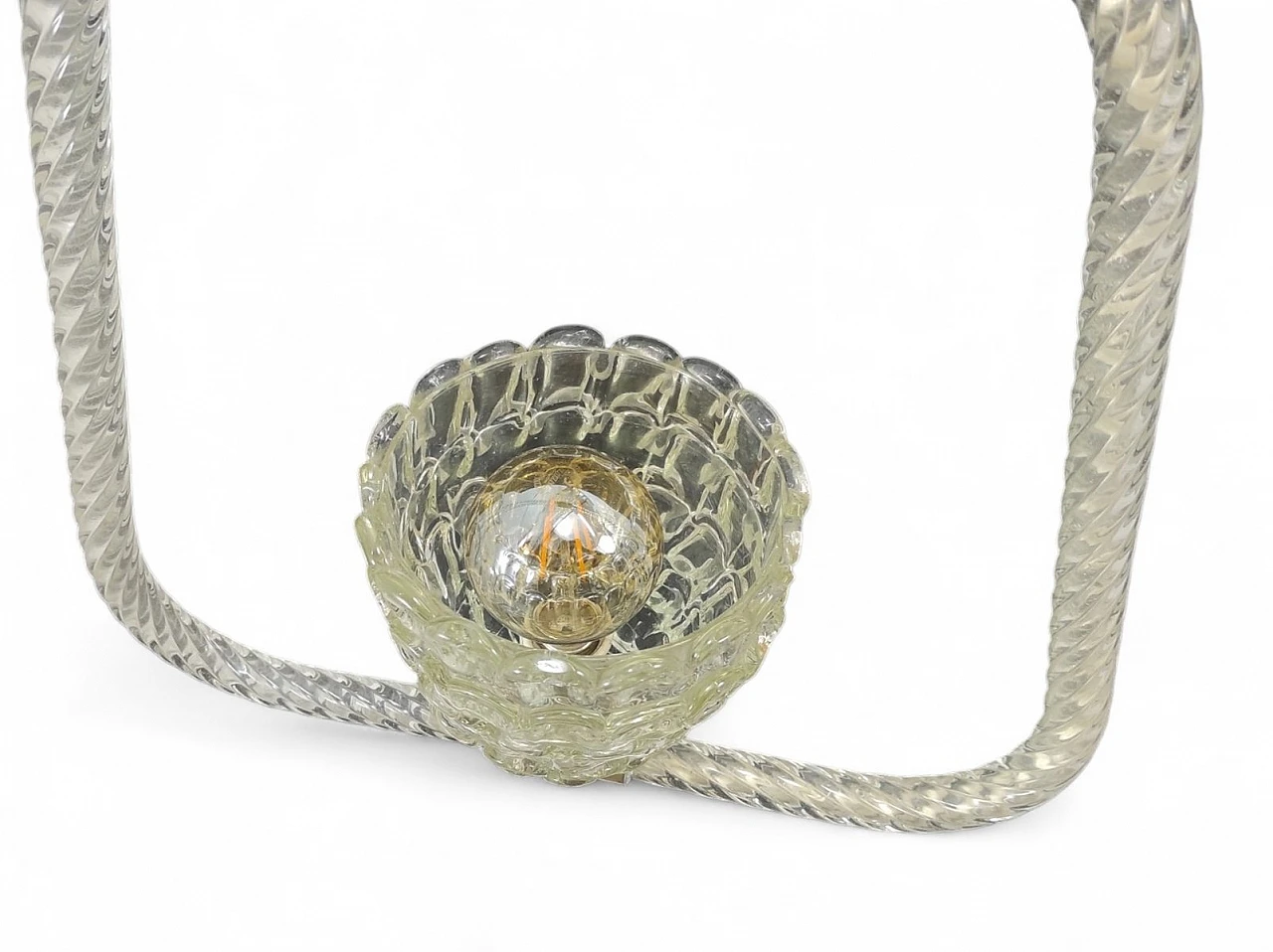 Lampada Art Deco in vetro di Murano, anni '30 14