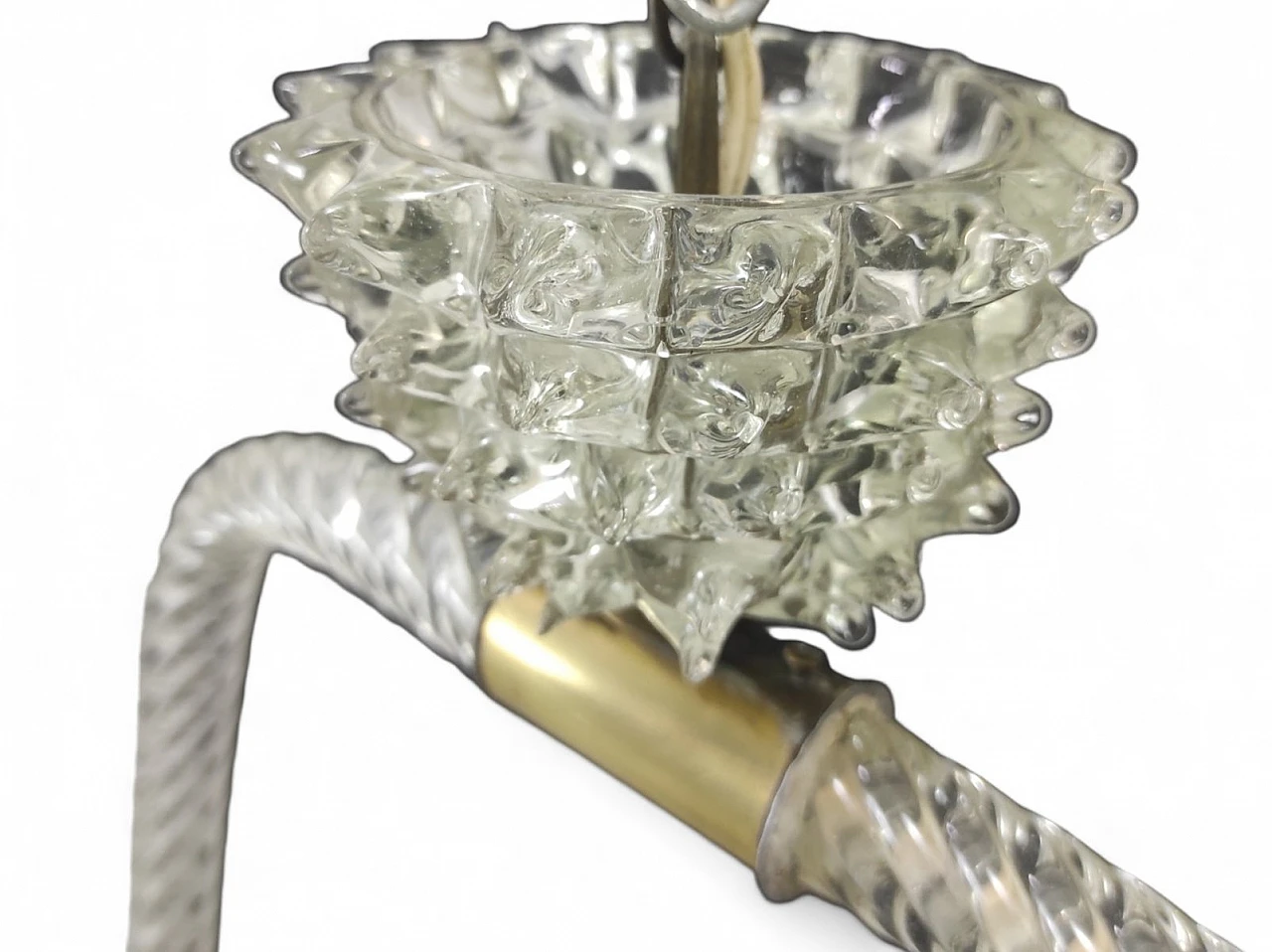 Lampada Art Deco in vetro di Murano, anni '30 15