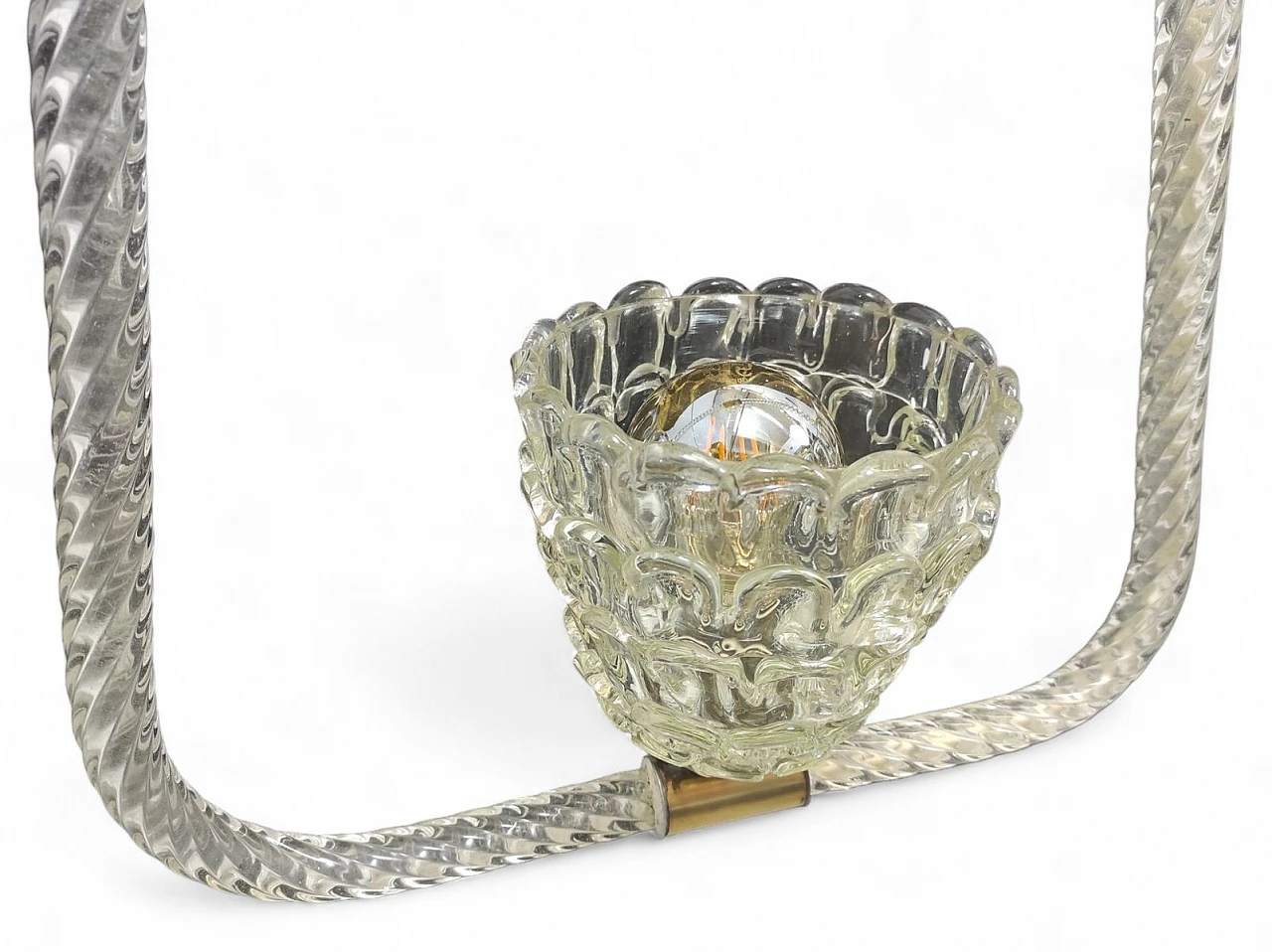 Lampada Art Deco in vetro di Murano, anni '30 16