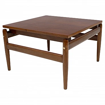 Tavolino quadrato in pioppo di Ico Parisi, anni '60