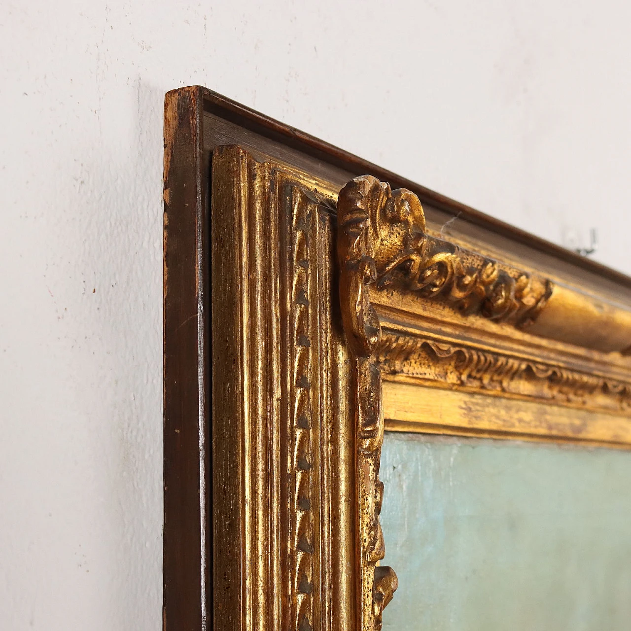 Achille Vertunni, Paesaggio con figure, olio su tela, '800 9