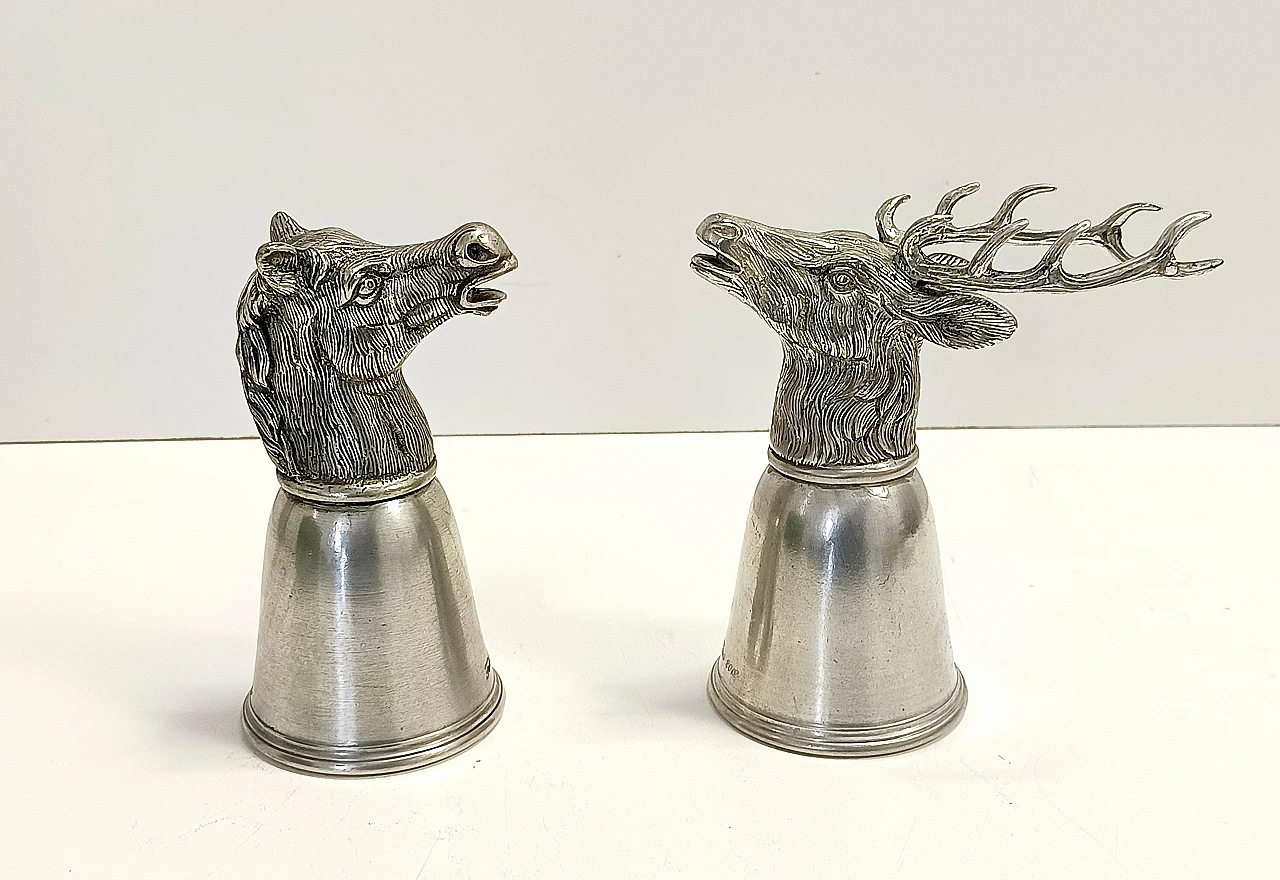 Stirrup cup with moose head by Gucci for Forst, 1970s 1