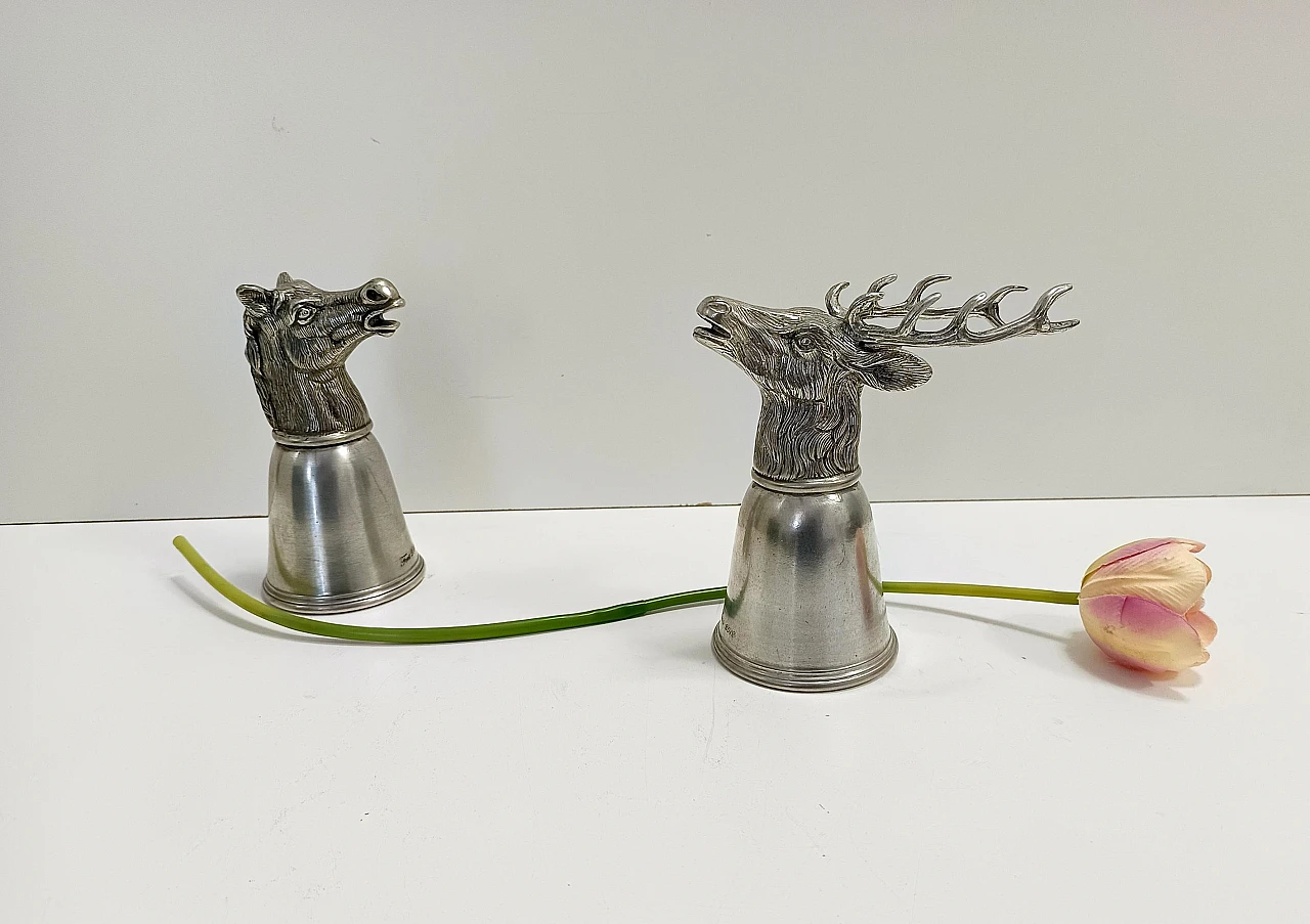 Stirrup cup with moose head by Gucci for Forst, 1970s 4