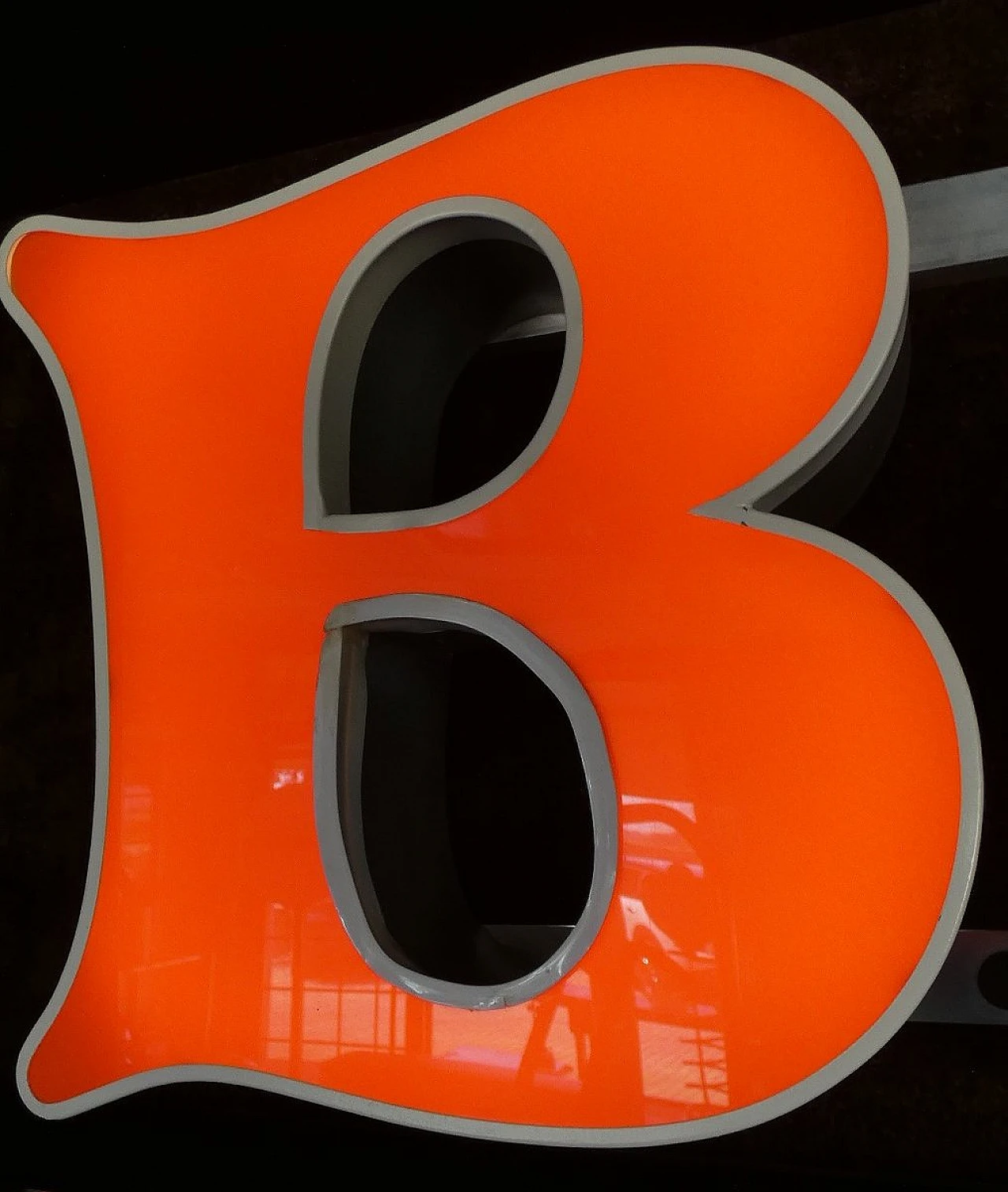 Insegna luminosa in alluminio e vetro acrilico, anni '60 7