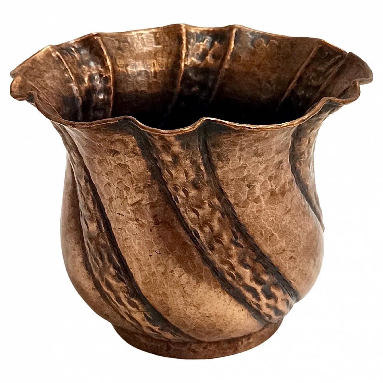 Copper cachepot attributed to Egidio Casagrande, 1950s 1