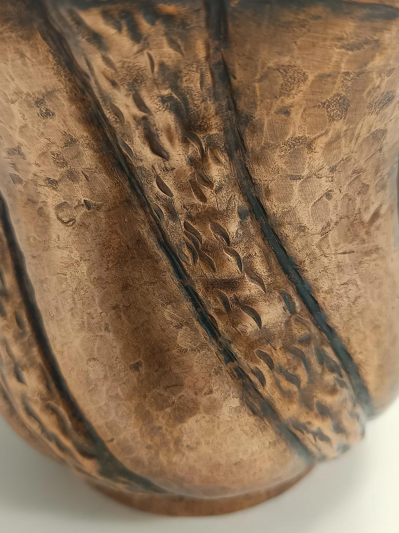 Copper cachepot attributed to Egidio Casagrande, 1950s 10
