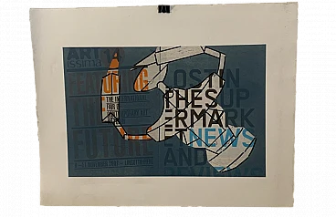 Renato Volpini, Space Gear, collage and tempera, 1960s