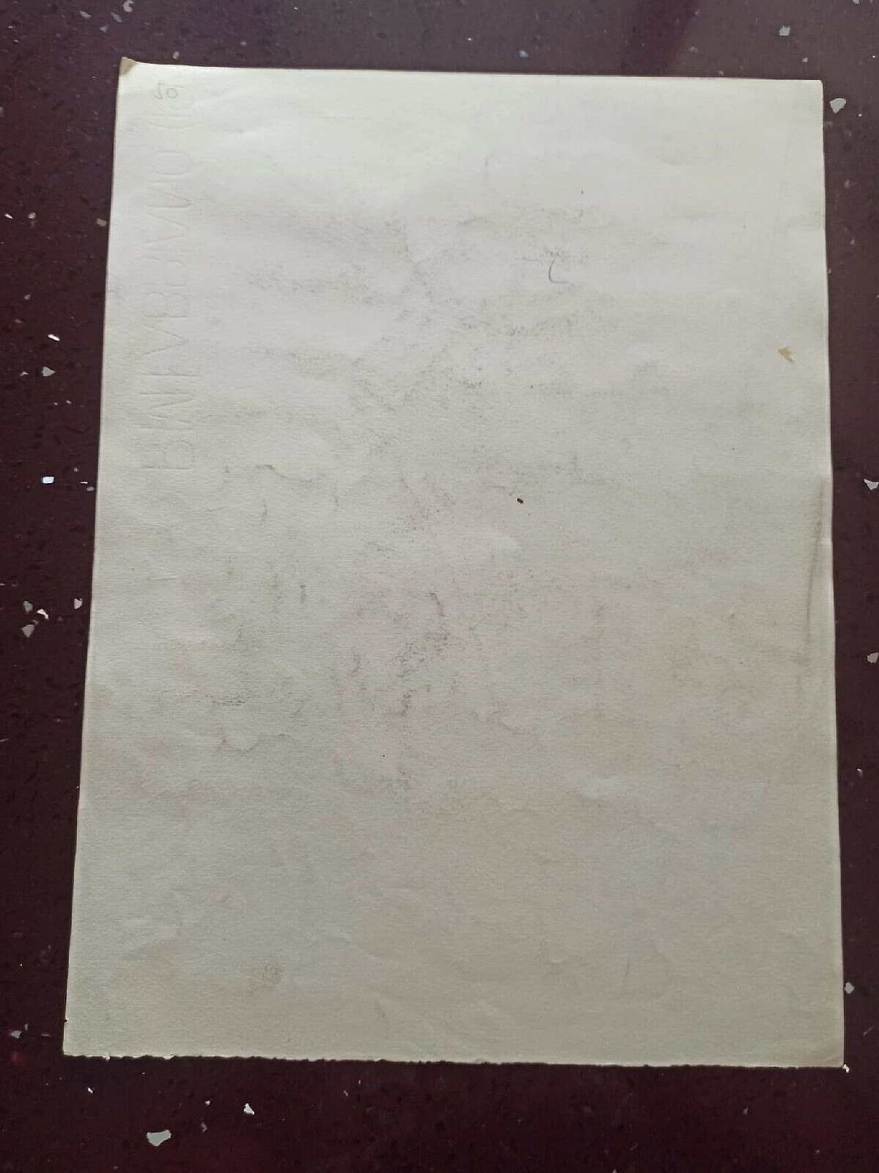 A. Carnelli, Ritratto di giovane donna, disegno a china, anni '30 4