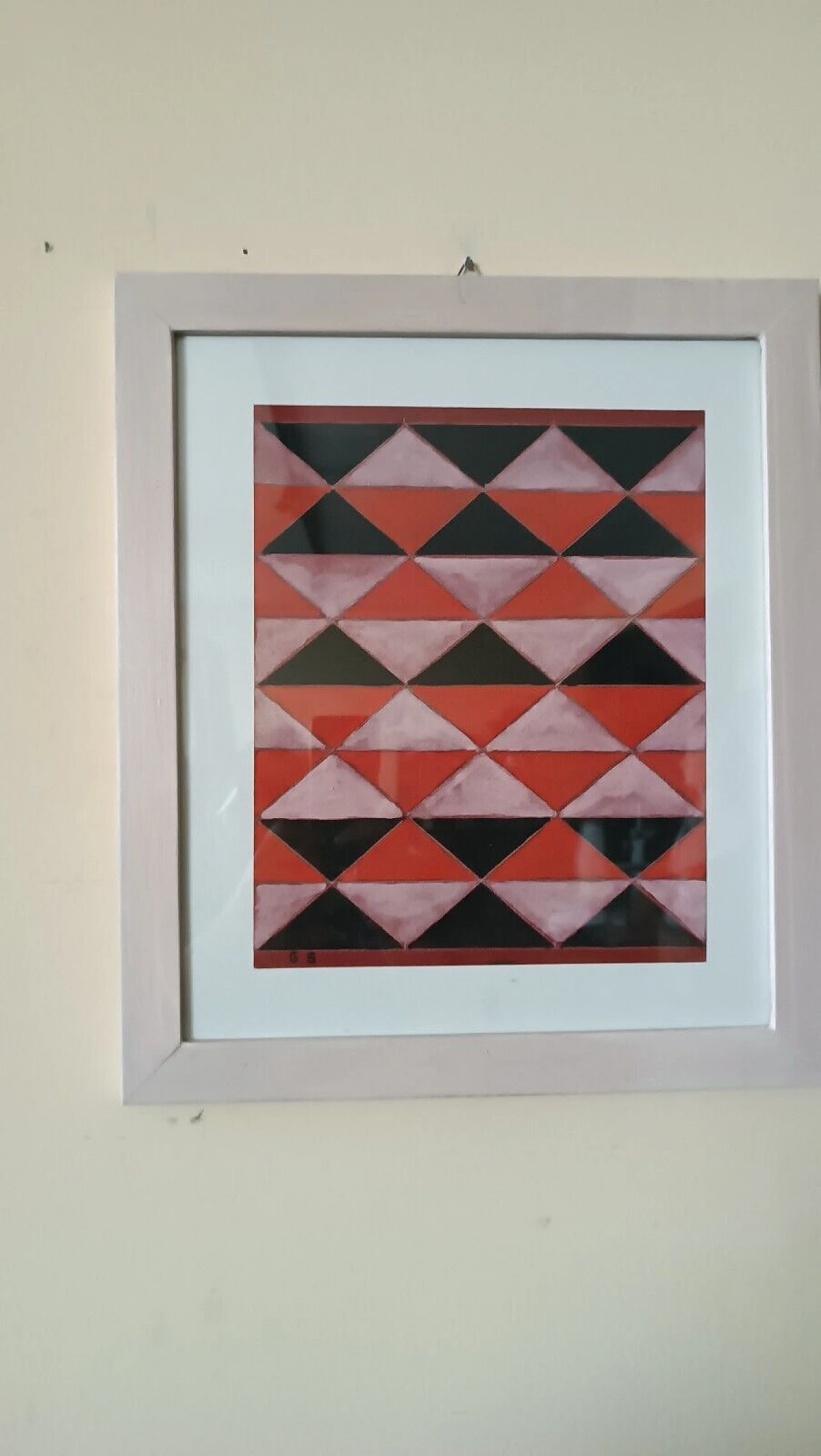 Dipinto futurista siglato, olio su carta 2