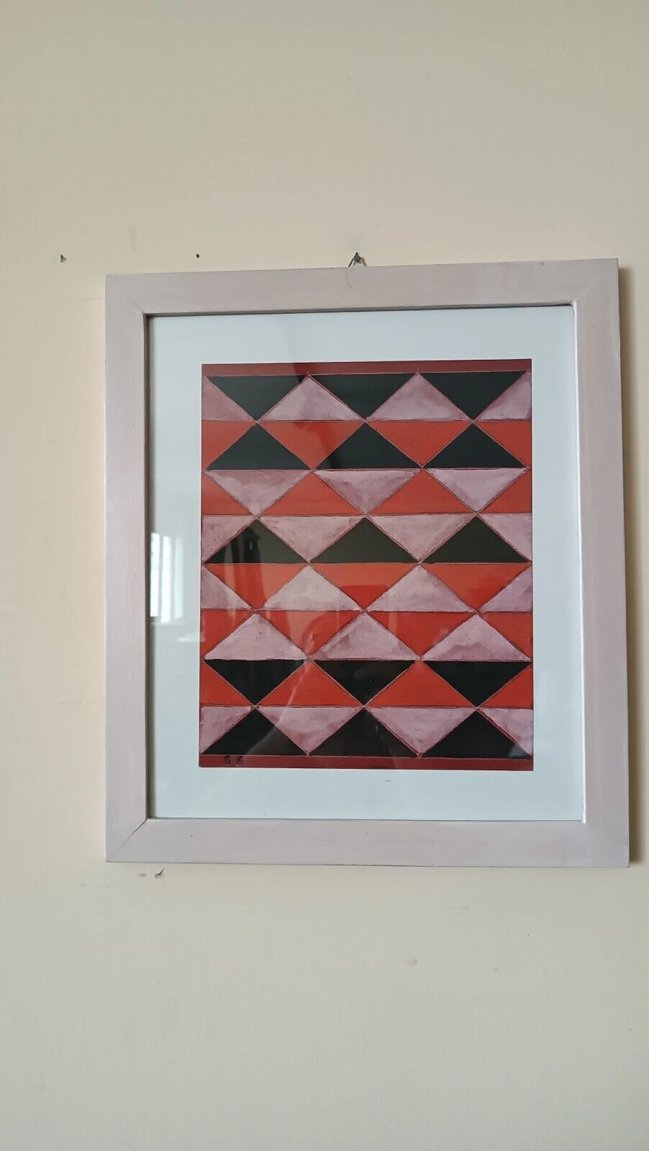 Dipinto futurista siglato, olio su carta 3