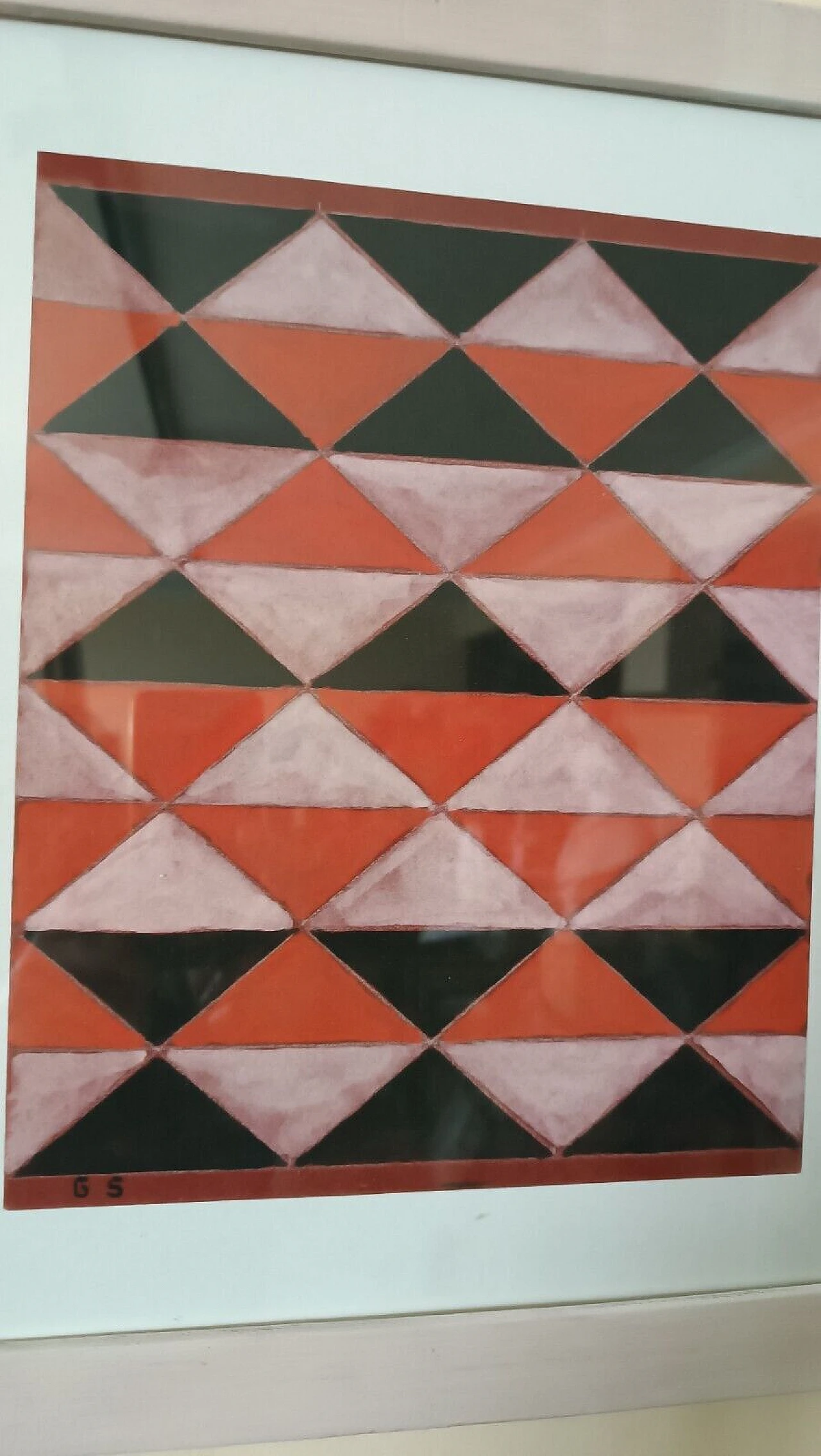 Dipinto futurista siglato, olio su carta 5