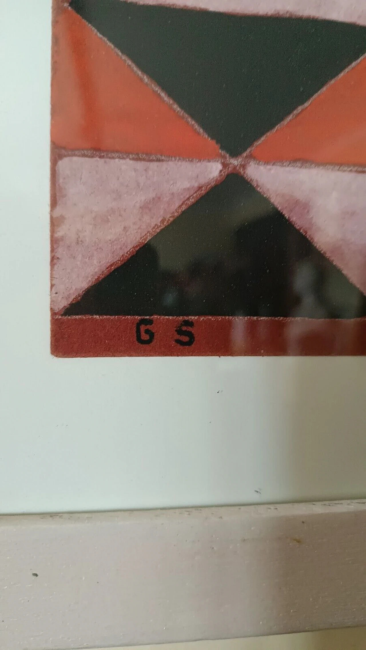 Dipinto futurista siglato, olio su carta 6