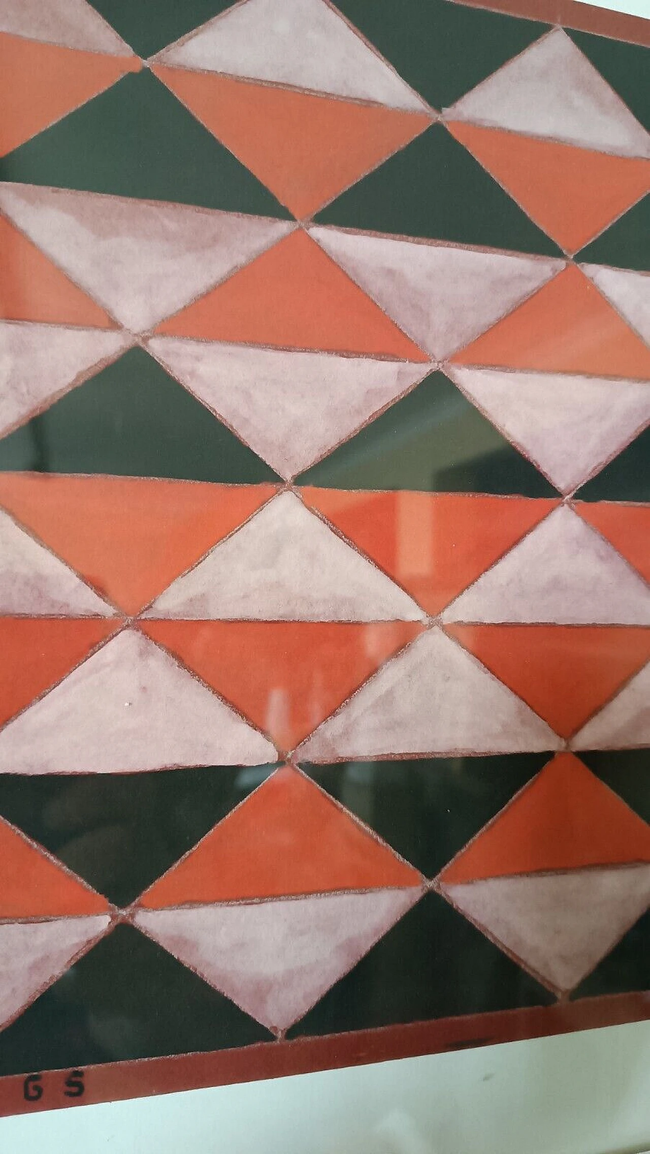 Dipinto futurista siglato, olio su carta 7