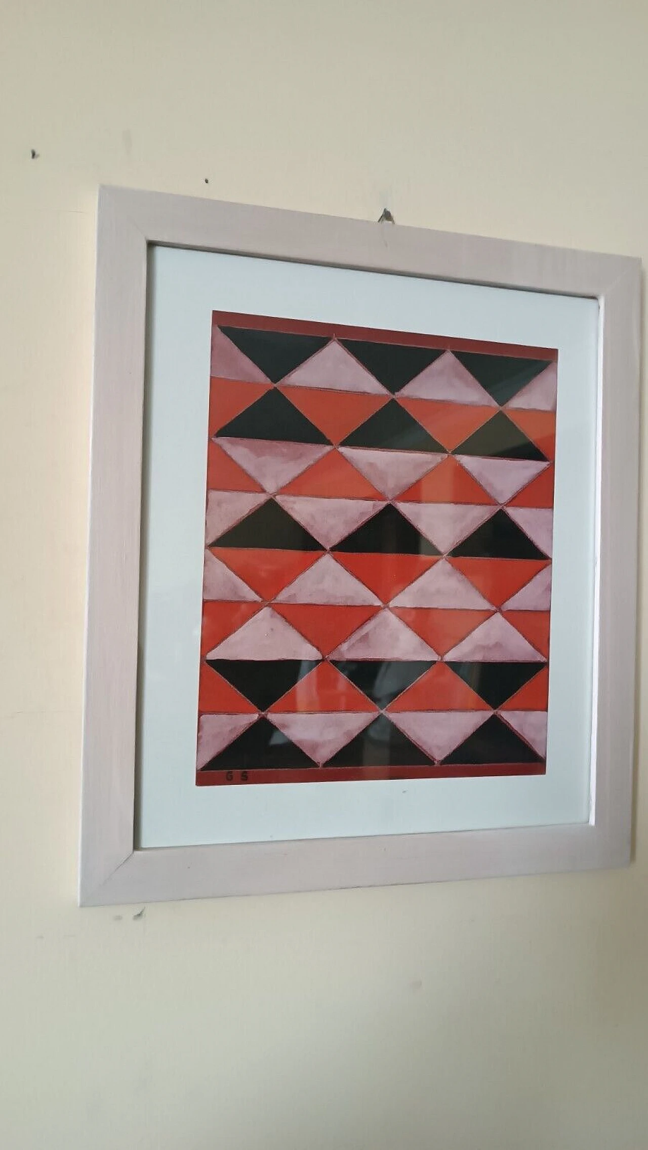 Dipinto futurista siglato, olio su carta 8