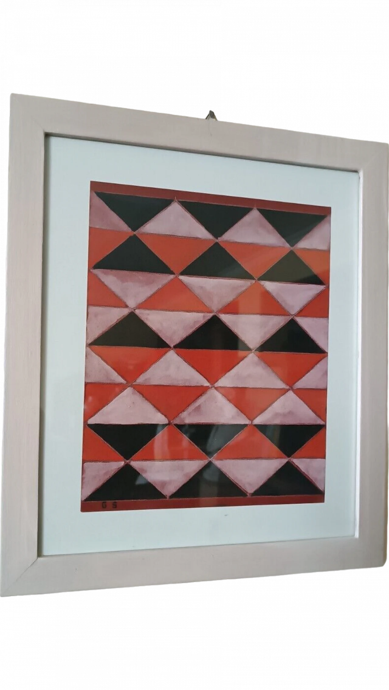 Dipinto futurista siglato, olio su carta 10