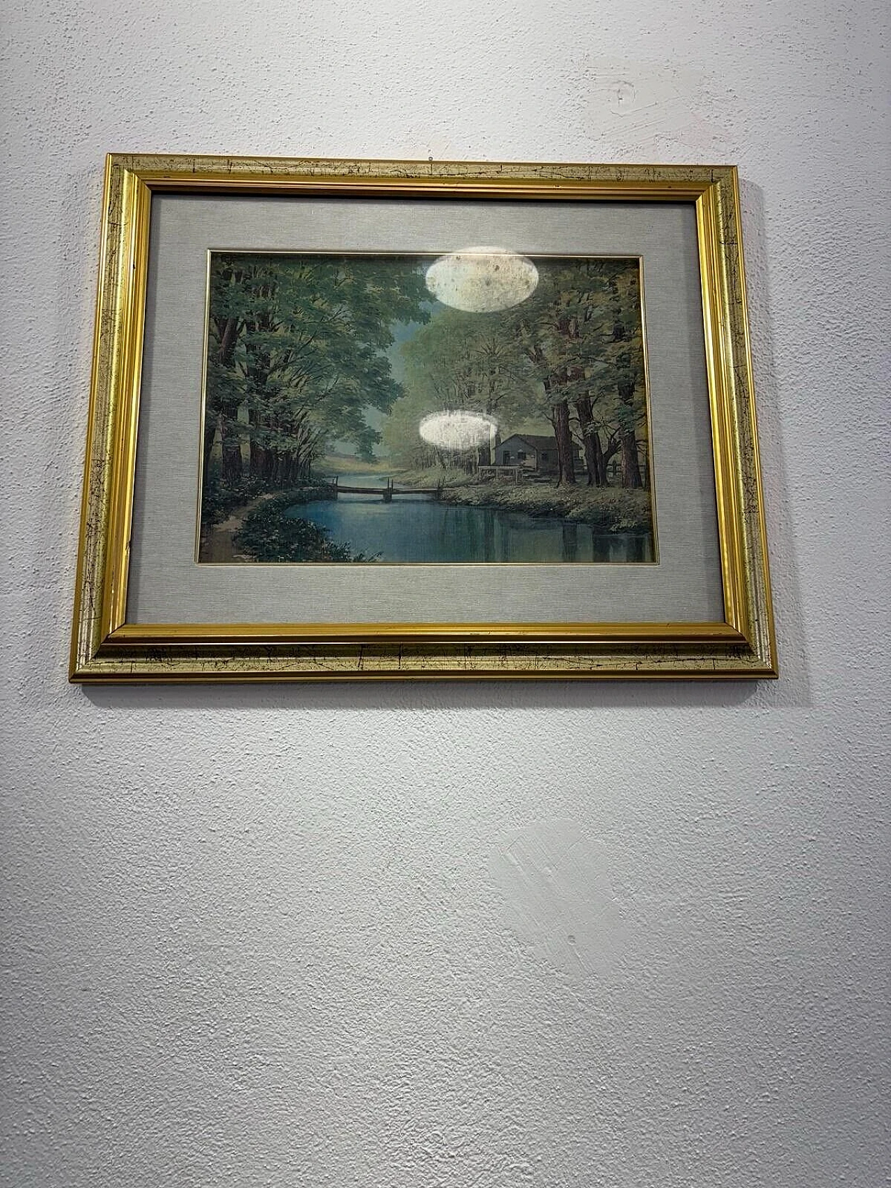 Riva di un fiume, olio su tela 2