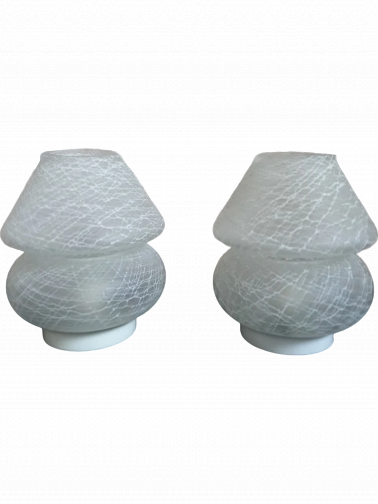 Coppia di abat jour in vetro di Zonca, anni '60 8