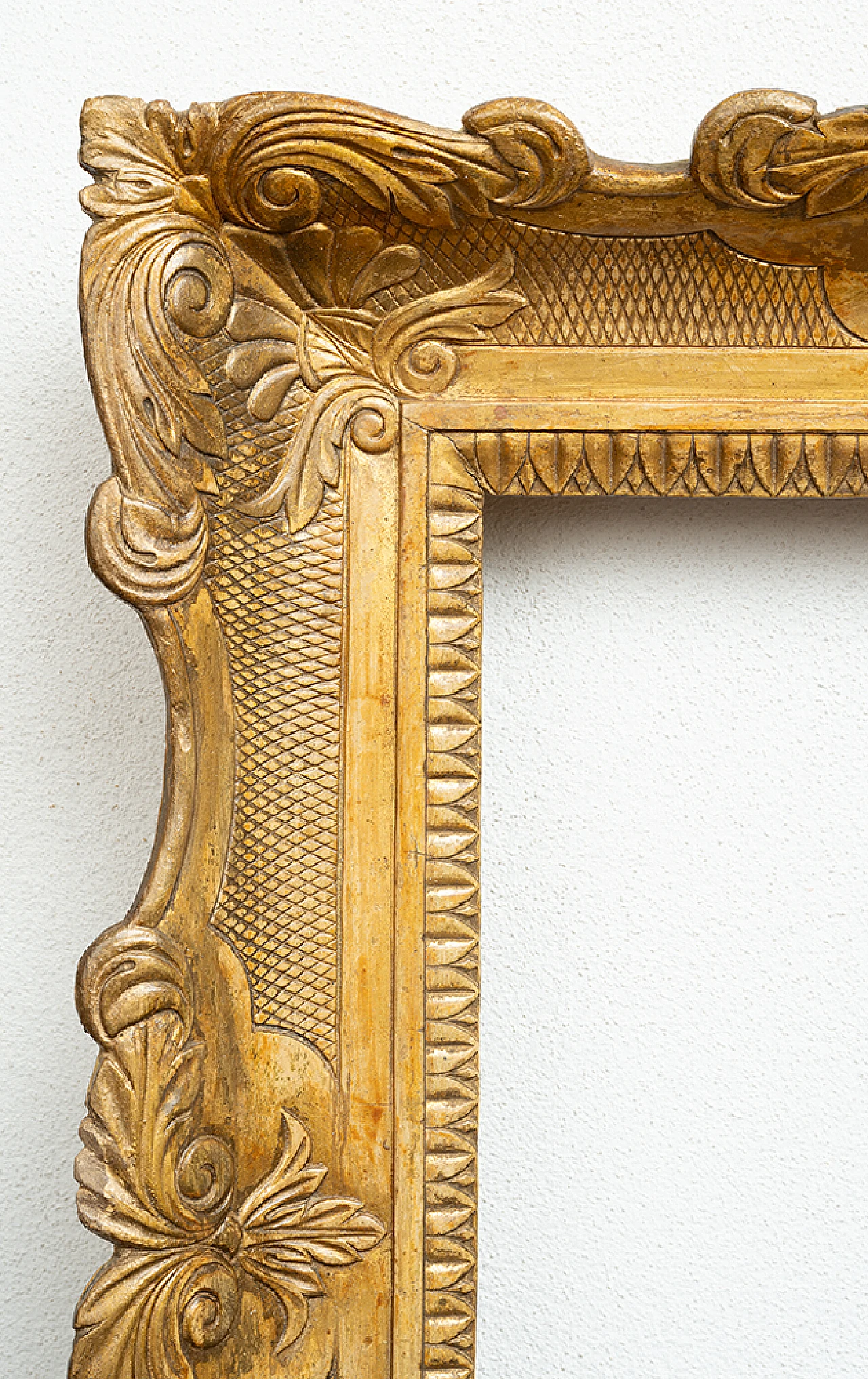 Coppia di cornici Impero a guantiera in legno, '800 2