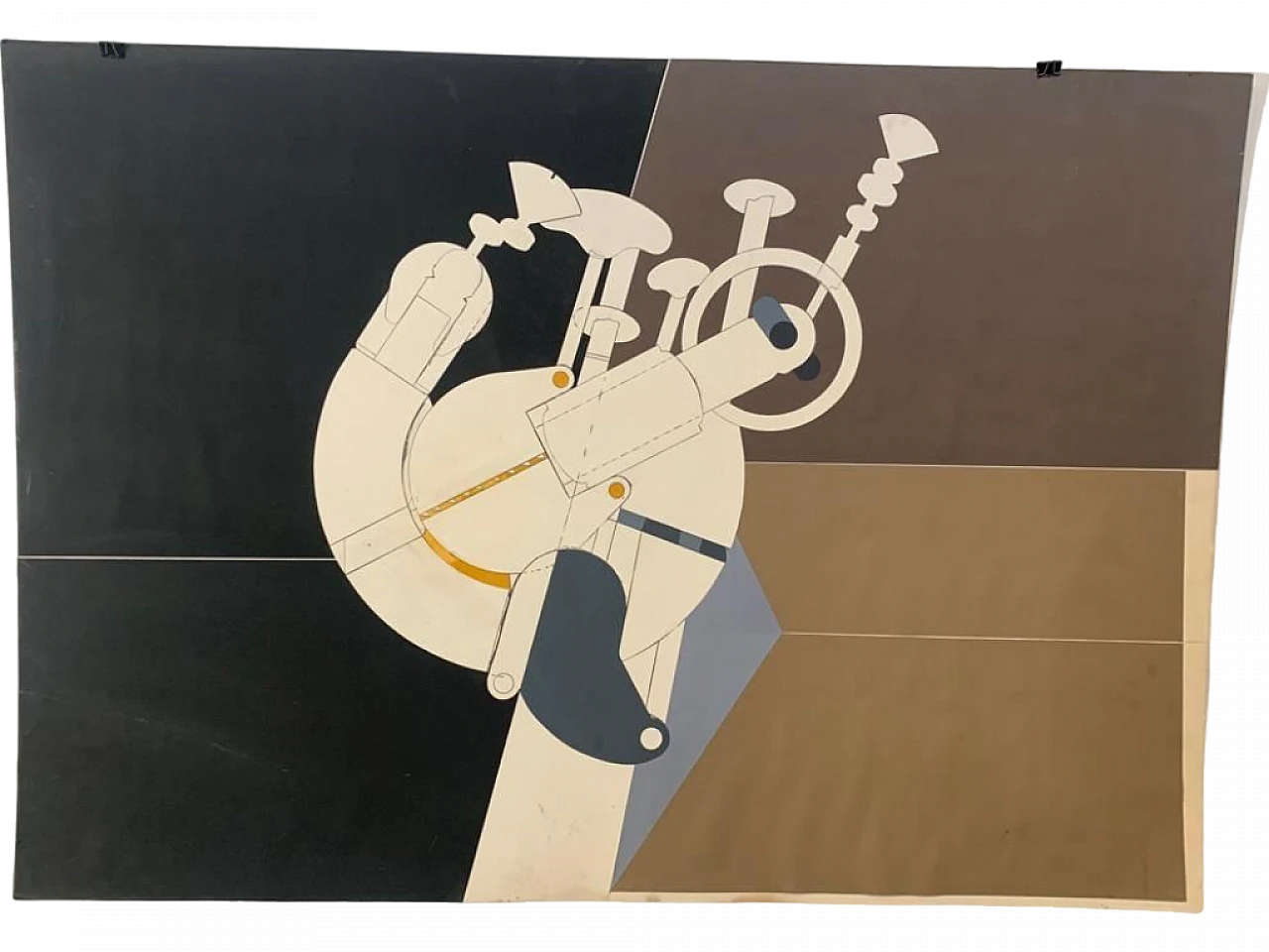 R. Volpini, Elemento per macchina spaziale, tecnica mista, anni '70 9