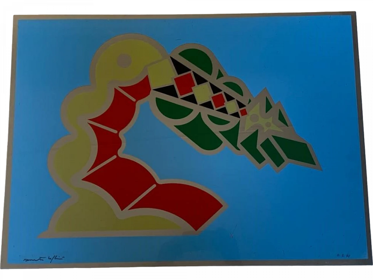 R. Volpini, Dreamlike element, silkscreen print on plastic, 1970s 11