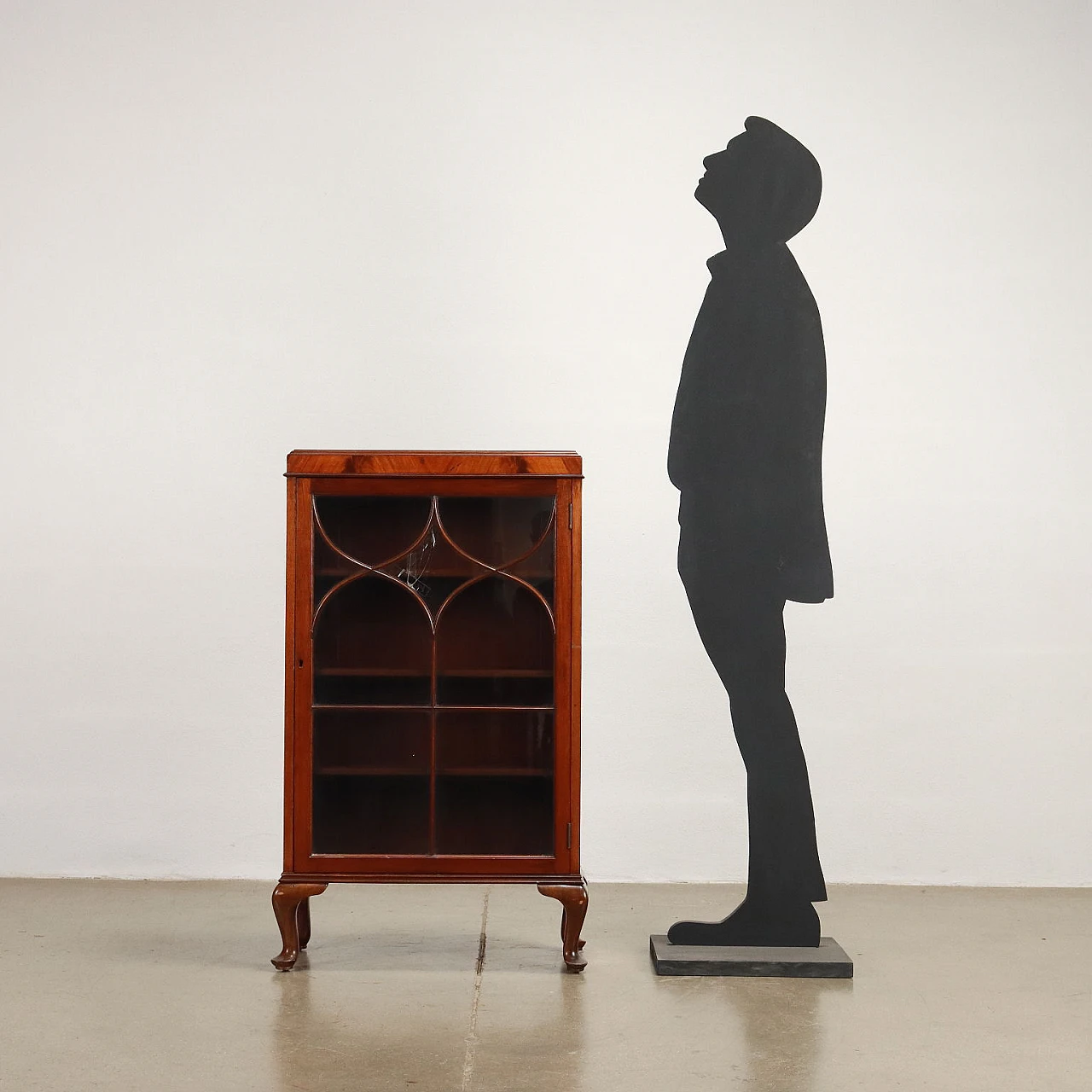 Vetrina inglese in legno impiallacciato mogano, inizio '900 2