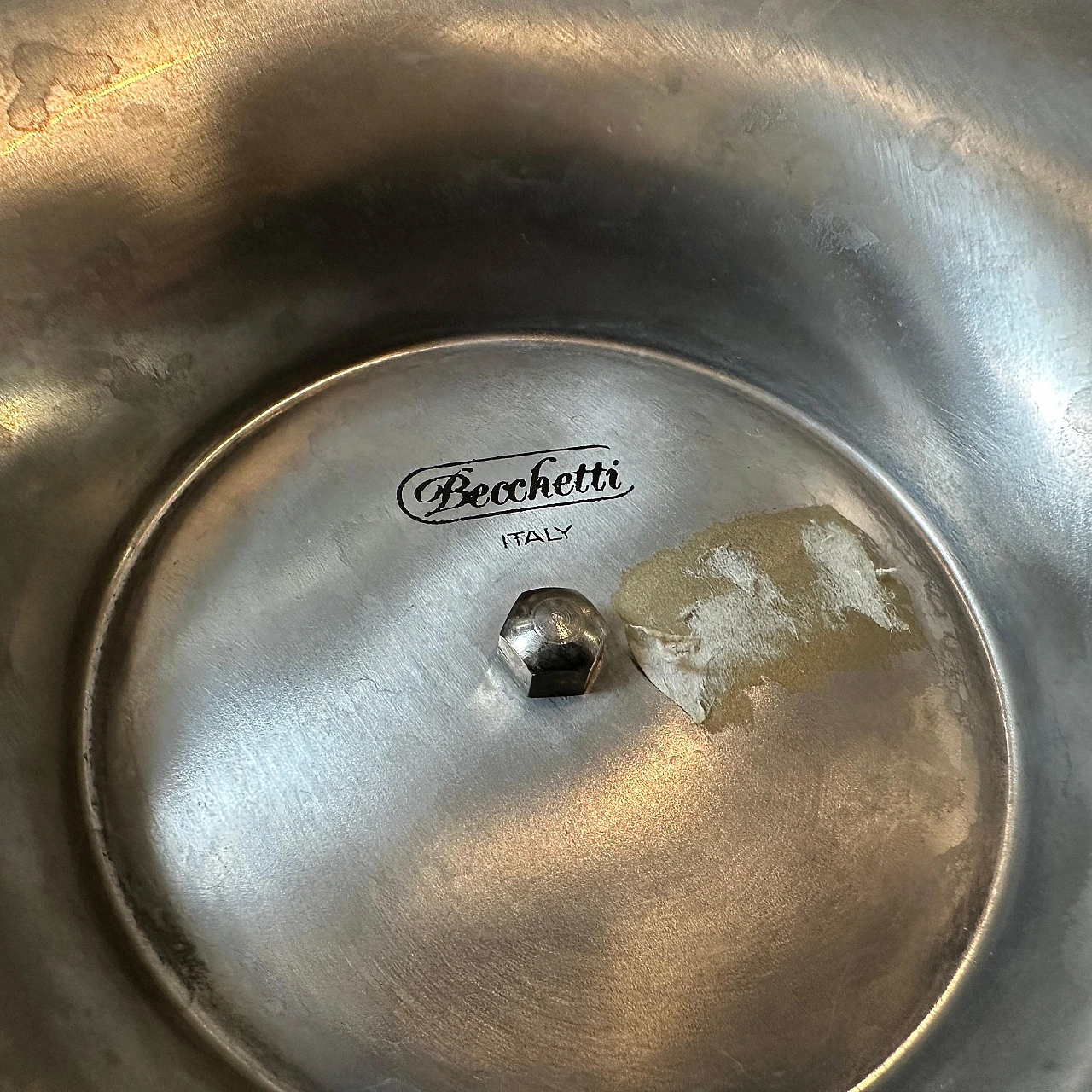 Raffreddatore di vino in metallo placcato argento e legno, anni '70 8