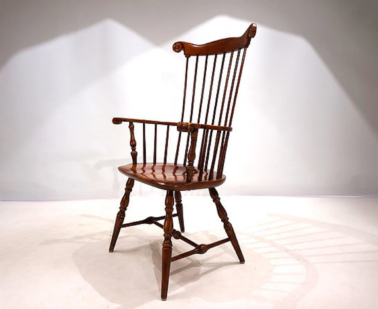 Poltrona da capitano Windsor in olmo, fine '800 7